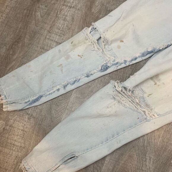 Vintage Transaction Light Wash High Rise Jeans 24-25” Zipper Straight - Picture 11 of 11